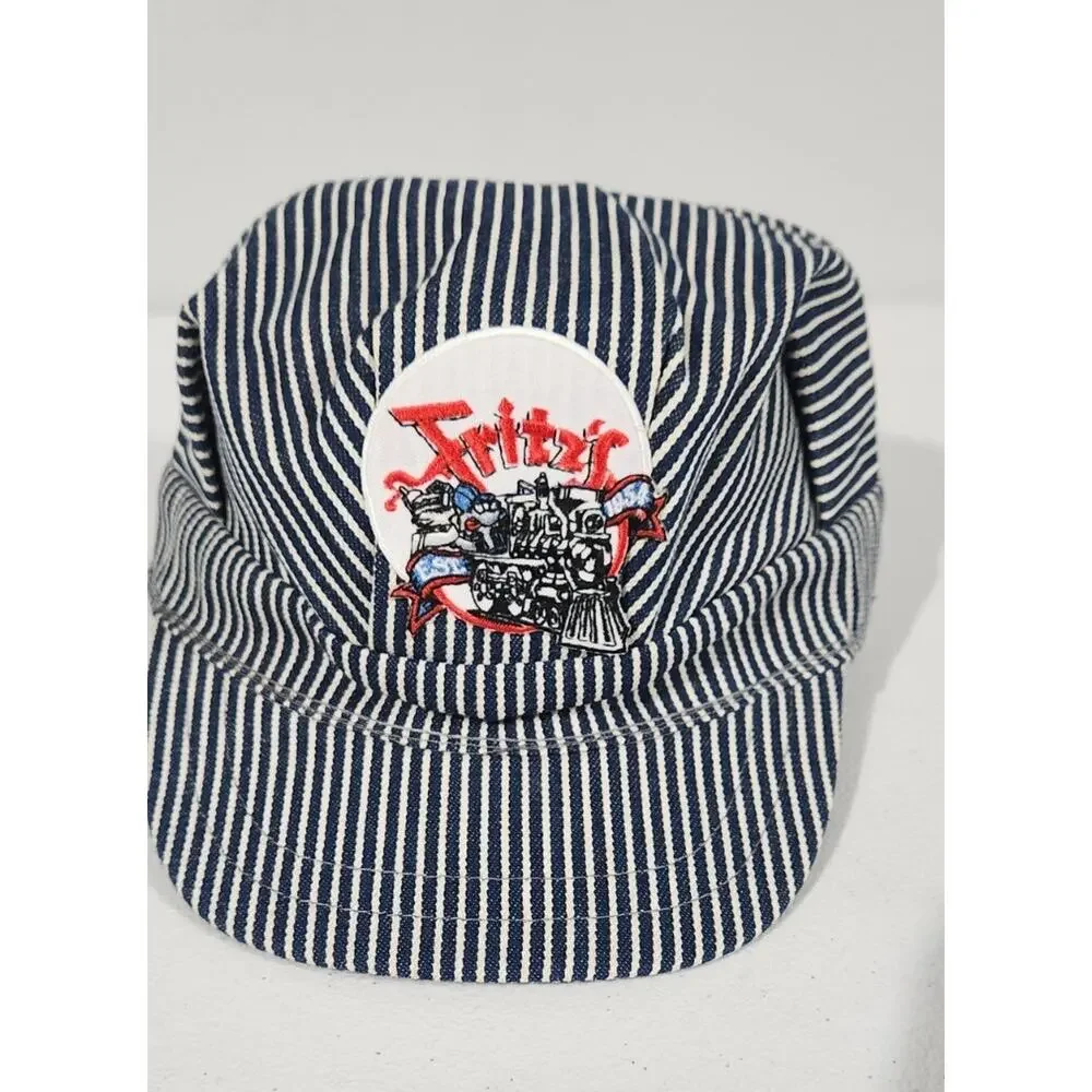 Fritz's Railroad Kansas City Child's Size Blue Stripe Snapback Hat Cap Made USA